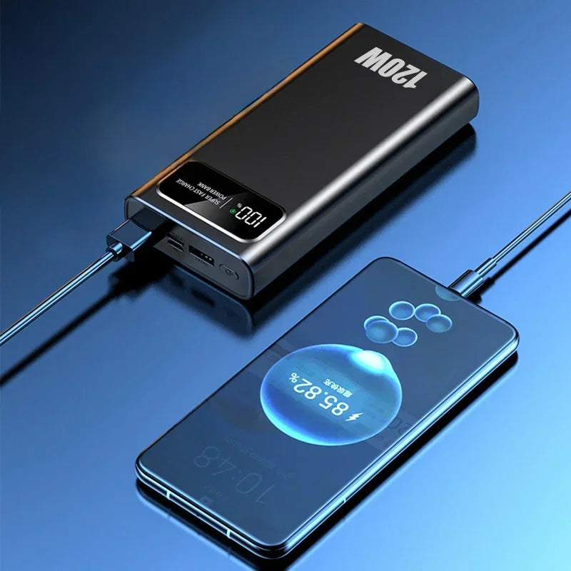 120W Power Bank Super Fast Charging 200000mAh Large Capacity Portable External Battery With Digital Display For Xiaomi iPhone