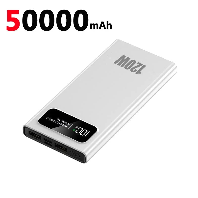 120W Power Bank Super Fast Charging 200000mAh Large Capacity Portable External Battery With Digital Display For Xiaomi iPhone